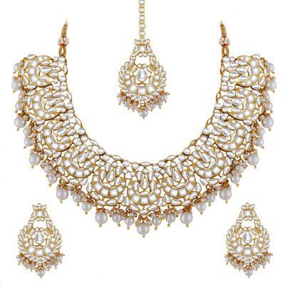 Spargz Kundan & Pearl Choker Bridal Jewellery
