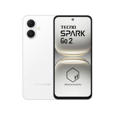 Spark GO 2 ( Veil White , 4GB+64GB ) | Segment 1st IP64 SGS Certified | Segment's 1st AI with Indian Languages | Segment's 1st No Network Communications* | 120Hz Punch Hole Display | 5000mAh B