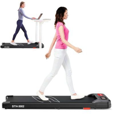 Sparnod Fitness STH-3002 Home Use Walking Pad Treadmill for Home Use Compact, Ultra-Slim 100 Kg Capacity