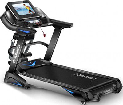 Sparnod Fitness STH-6000 (6 HP Peak) Automatic Treadmill (Free Installation Service) - Foldable Motorized Running Indoor Treadmill for Home Use