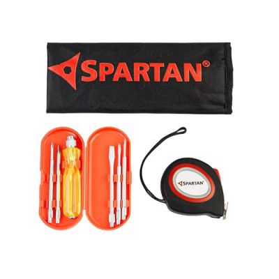 Spartan 5 In 1 Screwdriver Kit with 5m x 19mm Zest Steel Measuring Tape | Combo Set
