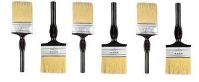 Spartan 75mm Wall Paint Brush Super Sturdy Bristles Premium Brushes & Wooden Handle, Professional Brush Set, Easy Clean, Long-Lasting Painting Brush for DIY & Pros for Flawless Finishes ( Set of 6, Bl