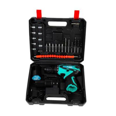 Spartan by ShotGun 29 in 1 Cordless Drill Kit, Double 12V 2.0Ah Lithium-Ion Battery(Running upto 30min) with LED, Keyless Chuck, Charger & Carrying Case, Suitable for Wood, Metal, Aluminium(Pack of 1)