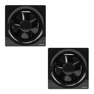 Spartan Ventilo 8 inch Exhaust Fan | Blade Size 200 mm | 6 Months Warranty | Black Ventilation Fan | Pack of 2 | For Kitchen, Office and Bathroom -