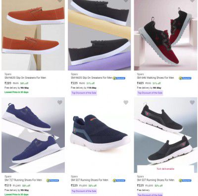 Sparx Men's Shoes start at Rs.532
