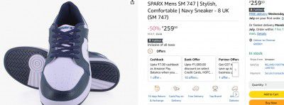 SPARX Mens SM 747 | Stylish, Comfortable | Navy Sneaker - 8 UK