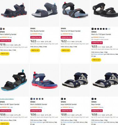 Sparx Mens Sandals Min. 40% Off