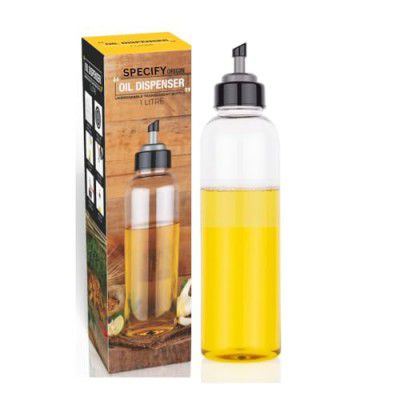 SPECIFY Eze Flow 1000 ml Oil Dispenser and Pourer with Measurement, Cooking Oil Dispenser Bottle (1 liter, Set 1)