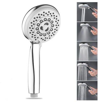 Specule ABS Multi Function 5 Mode Bathroom Hand Shower only with Mist, Massage, Focus & Rain functions, Polished Finish