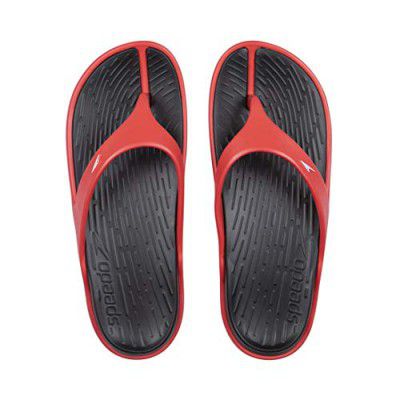 Speedo Dual Colour Thong Black - Lava Red - White