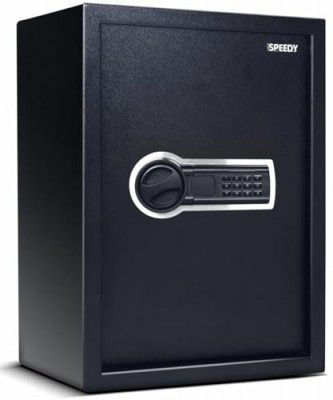 Speedy 56 Litres | Digital Locker for Home and Office with 2-way Access | Password and Emergency Key | Safe locker with digital keypad and LED light (Black)