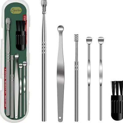 Spera Ear Cleaner Reusable Ear Wax Cleaner Tool Set, Ear Cleaning Kit with Storage Box and Cleaning Brush