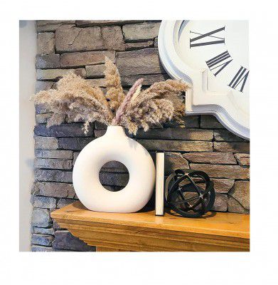 SPHINX White Ceramic Donut Vase, 6
