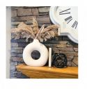SPHINX White Ceramic Donut Vase, 6...