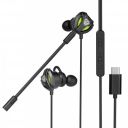 SpinBot BattleBudz C10 Wired in Ear Type-C Gaming Earphones with Detachable Boom Mic ...