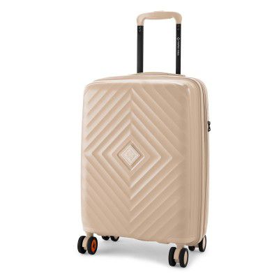 Nasher Miles Polypropylene Spinner Antwerp Hard-Sided Cabin Luggage 20 inch | 55cm Suitcase (Champagne)