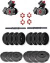 Spirax 20kg PVC Dumbbell KIT with 3kg x 4, 2kg x 4 Plates + Rods Gym & Fitness Kit...