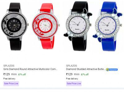 Splazos Wrist Watches @ ₹129