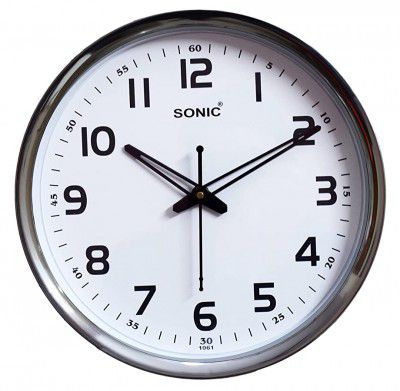 SPLICE Wall Clock 11-inch Plastic & Glass Wall Clock - Classic Roulette