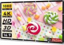 Spline 50 Inch- 3.7Ft x 2.1Ft (Anti-Creased) (Foldable) (Anti-Light) 16:9 4K Eyelet HG Projector Screen (Width 112 cm x 63.5 cm Height)...
