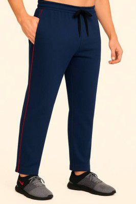 SPN Solid Men Blue Track Pants