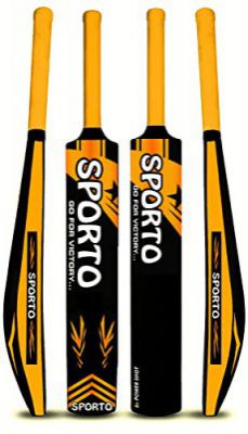 Sporto Heavy Duty S-500 Plastic Cricket Bat,Full Size (34” X 4.5”inches) T- Cricket Premium Bat for All Age Groups – Kids/Boys/Girls/Adults (Orange)