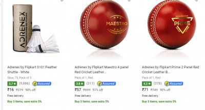 Sports item Upto 94 Off | Starts ₹15