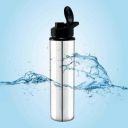 (Sports) STEEL WATER BOTTLE 1 LITRE (APPROX) FRIDGE BOTTLE SPORTS GYM OFFICE 1000 ml Bottle  (Pack of 1, Silver, Steel)...