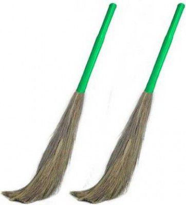 Spotselling Grass Dry Broom  (Green, 2 Units)