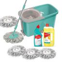 Spotzero By Milton Classic Mop, Toilet, Floor Cleaner, Refill Set - (Disinfectant Toilet Cleaner 1 pc x 500 ml, Disinfectant Floor Cleaner 1 pc x 1 Ltrs, Spin Mop Refill 3pc Pack x 1)...