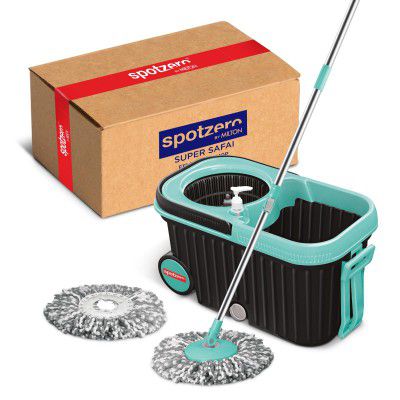 Spotzero By Milton Eelite Spin Mop I 2-in-1 Mop Bucket for Cleaning & Drying I 360° Spin Mechanism