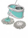 SPOTZERO by MILTON Green Prime Spin Mop with Wheels & Steel Wringer Bucket & 2 Refills...