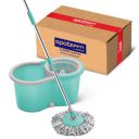 Spotzero By Milton Microfiber Wheely Spin Mop with Puller Handle, Bucket...