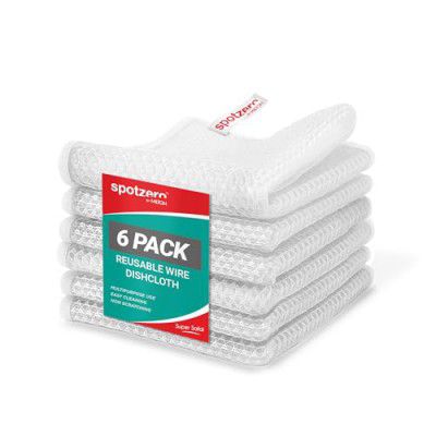 Spotzero By Milton Non-Scratch Steel Wire Dish Cloth (Pack of 6)