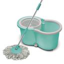 Spotzero By Milton Plastic Smart Spin Mop with Bucket (Aqua Green, Two Refills)...