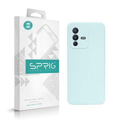 SPRIG Compatible with VIVO V23 5G Phone Liquid Silicone Cover Premium Back Cover Drop Tested Shock Proof Mobile Case for Men, Women, Boys and Girls with Camera Protection (Light Green)