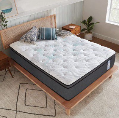 Springtek Eurotop Hybrid Latex Mattress | Euro Top 8 Inches Pocket Spring Single Size Gadda | GOLS CERTFIED Natural PINCORE Dunlop Latex |72x36 Inch
