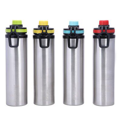 Springway - Brand of Happiness Eco Neer Thunder Stainless Steel Water Bottle 900ml, Set of 4, Multicolor