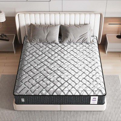 Springwel Dualis 2-in-1 Reversible 6 Inch Bed Mattress | Dual Side - Hard & Soft Support | Breathable & Anti Microbial Bamboo Charcoal Fabric Cover | King Size (72X72X6) Inches
