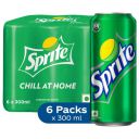 Sprite Lemon-Lime Flavoured Cold Drink Recyclable Can, 300 ml (Pack of 6)...