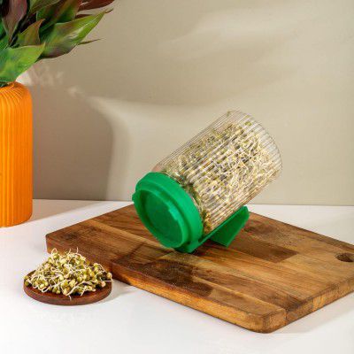 Sprout Maker Multi Use Sprouts Maker jars - 720 ML Mason Jar (SET OF 1(GREEN))