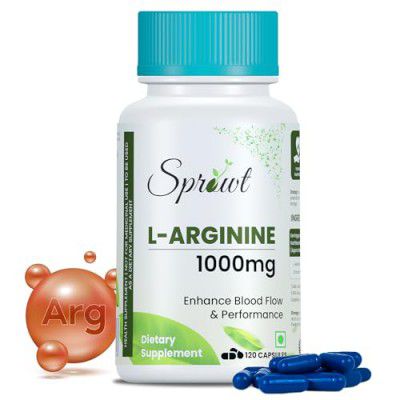 Sprowt L-Arginine 1000mg Supplement | Boost Nitric Oxide Levels | Pre Workout supplements for Men & Women | Improves Energy, Muscle pump, Muscle Growth, Stamina & Recovery
