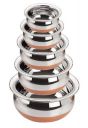 Sprucezone Set of 5 Copper Bottom Stainless Steel Handi Set/Cookware Set (Capacity : 0.5 LTR, 0.75 LTR, 1 LTR, 1.5 LTR, 2 LTR) Cookware Set (Handi Set of 5)...