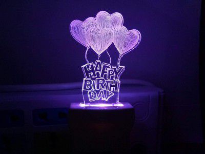 SPRUGAL Multicolor Happy Birthday Night Lamp