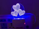 SPRUGAL Multicolor Love You Design with Heart Night Lamp...