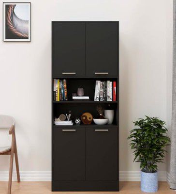 Spyder Craft Cozy Castle Modern Simple Engineered Wood Book Shelves Storage Case Furniture for Living Room Study Office, Kids Furniture for Study, Study Room Furniture (Color Black)