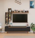 Spyder Craft Matte Finish TV Entertainment Unit, Tv Stand with Wall Shelf Book Storage ...