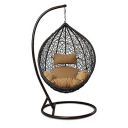 Spyder Craft Single Seater Hammock Swing Chair Powder Coated Color : Black+Brown...
