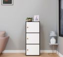 Spyder Craft Wooden Cabinet - Three Tier Engineered Wood Storage Cabinet for Living Room...