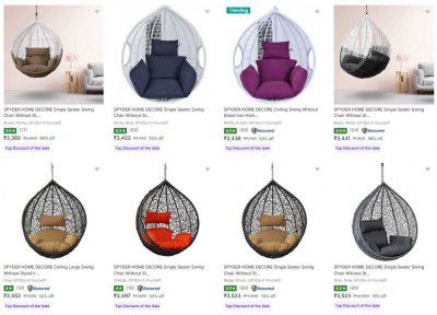 Upto 75% OFF - Spyder Home Decore Hammock Swings | Starts At Rs.2995